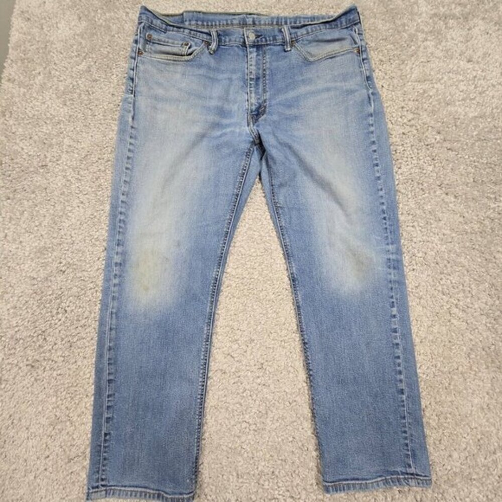 Levi's 541 Light Wash Jeans Mens 38x30 (fits 37x28) Blue Casual Distressed